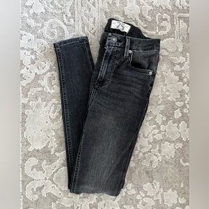 Gray wash free people skinny jeans